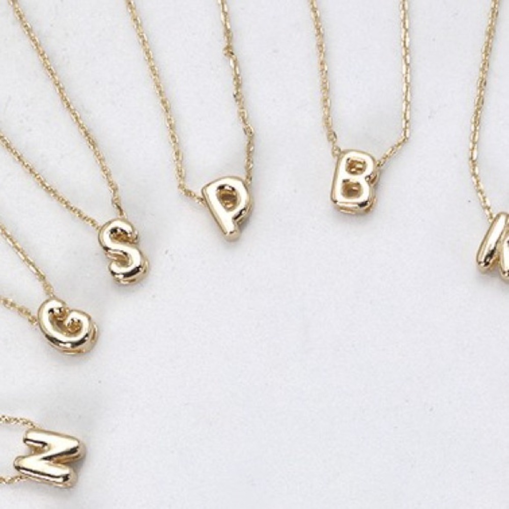 Mini Initial Bubble Necklace (5101)